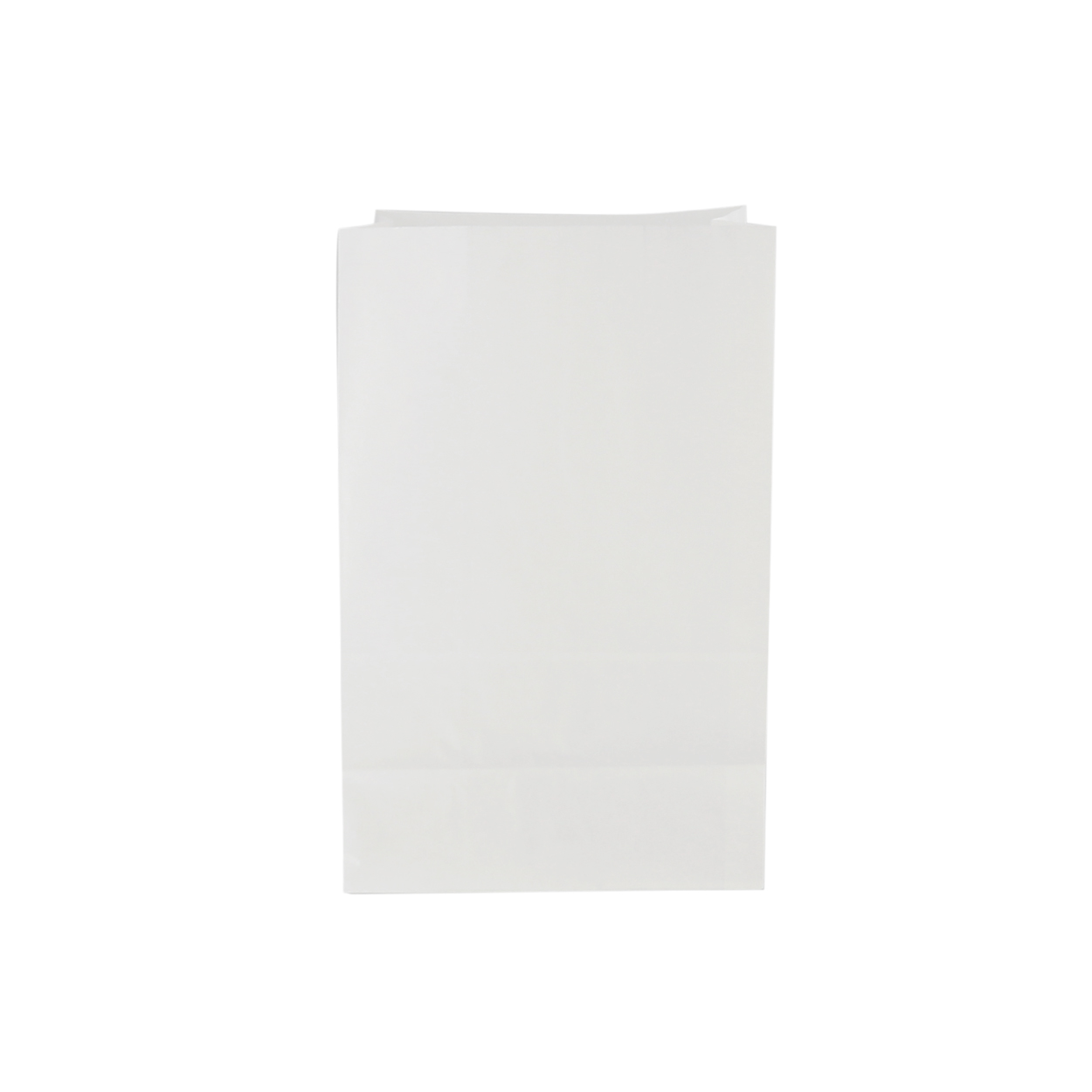 Tall White Paper Bag # 20 - 500/Carton ( 93/32"  x 51/2" x 1' 213/32" -  26 lb)
