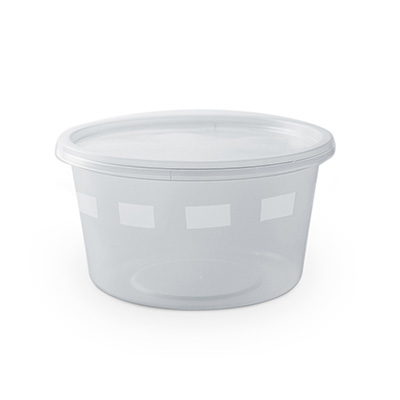 15.3 oz Microwavable Translucent Plastic Deli Container 