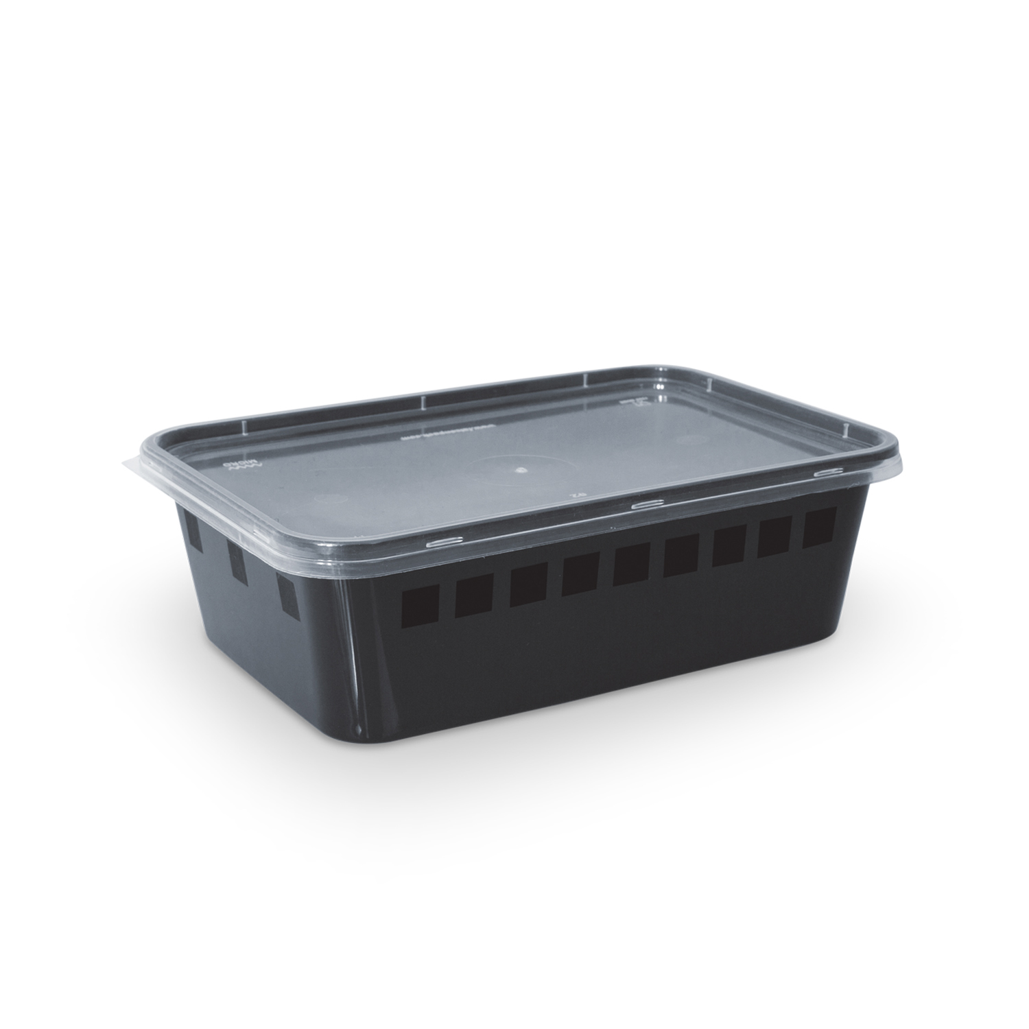 25.4 oz  Rectangular Microwavable Black Container